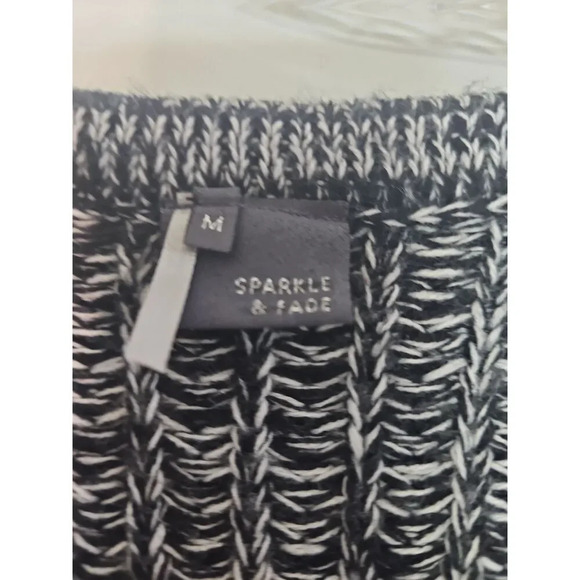 Sparkle Fade Black Oversized Knit Cardigan Sweater Size Medium - Picture 5 of 8